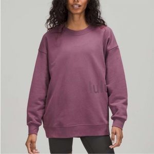 Lululemon Perfectly Oversized Crew Sweatshirt Graphic Vintage Plum Size 6